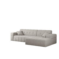 ECKSOFA L-Form NIMES Stoff Verita Beige Rechts - Beige, Holz (256/168cm) - Kaiser Möbel