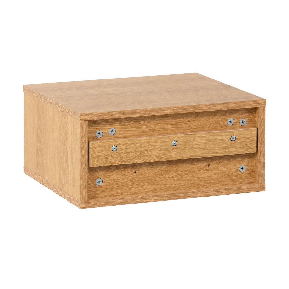 SCHWEBENDER NACHTTISCH Auri Eichenfarbe - Honigeiche, Holzwerkstoff (40/19/35cm) - VS Venta-stock