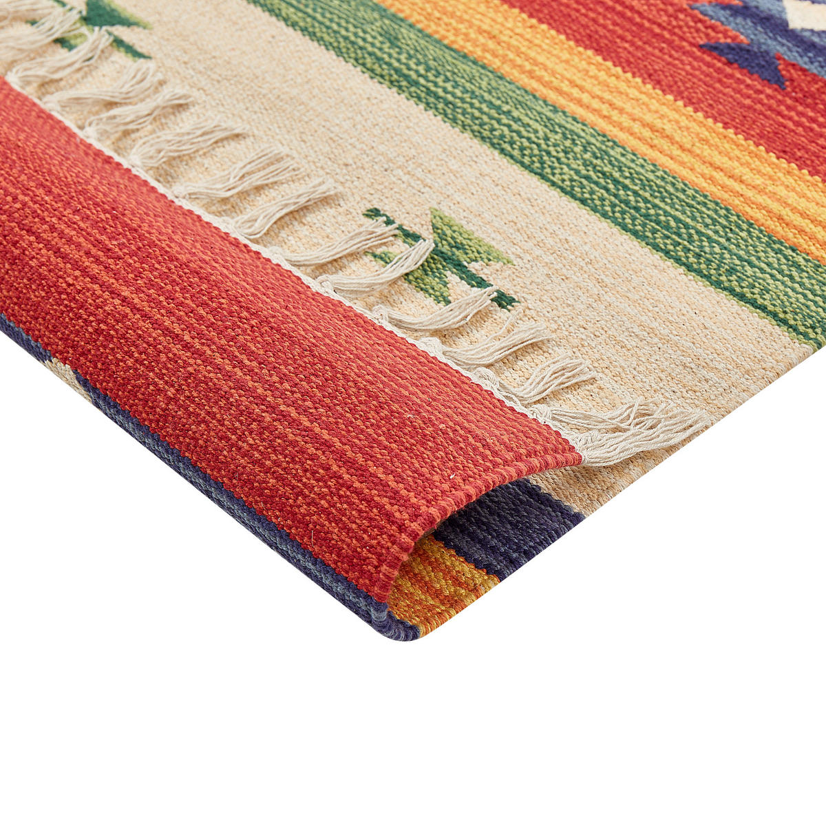 KELIM-TEPPICH Alapars 200/140 cm - Multicolor, Textil (140/200cm) - Beliani