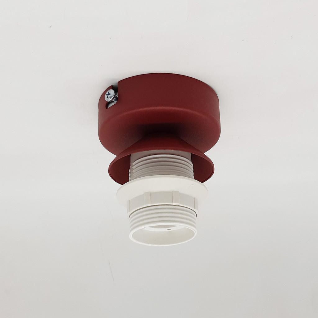 Thumbnail - Lumicom Deckenleuchte, Rot, Metall, Zylindrisch,Zylindrisch, 50x14x50 cm, Lampen & Leuchten, Innenbeleuchtung, Deckenleu...