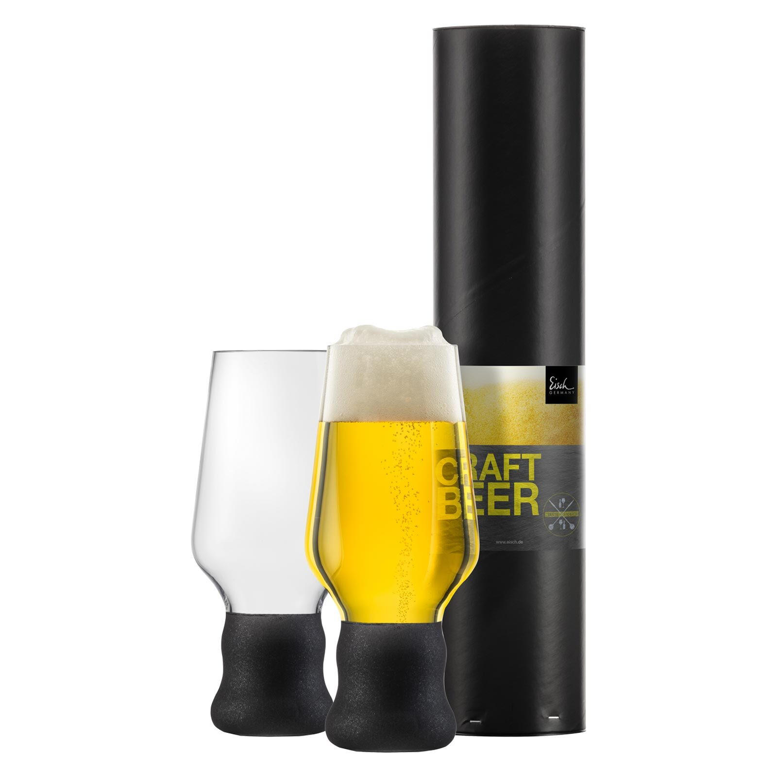 BIERBECHER Craft Beer Experts schwarz 450 ml 2er Set - Schwarz, Glas (0.45L) - Eisch