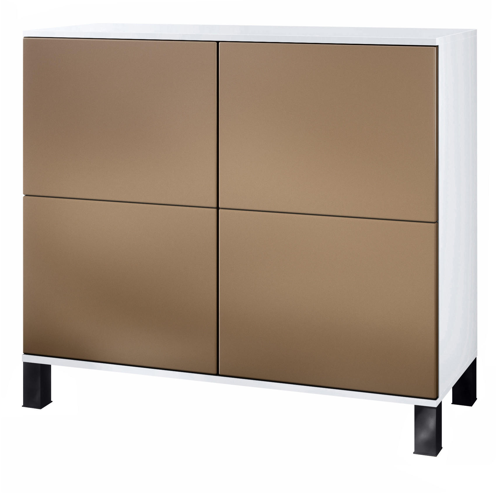 KOMMODE Rova Bronze Optik - Bronzefarben, Holzwerkstoff (92.5/84.5/35cm) - Vladon