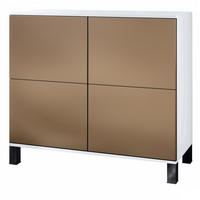 KOMMODE Rova Bronze Optik - Bronzefarben, Holzwerkstoff (92.5/84.5/35cm) - Vladon