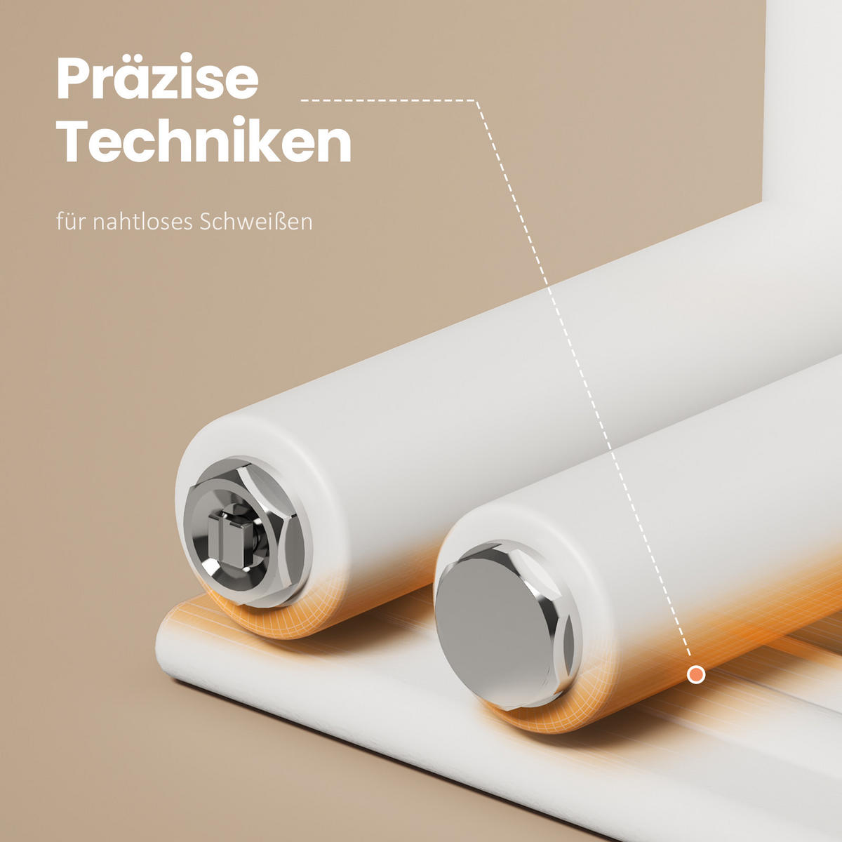 HEIZKÖRPER Elektrisch WLAN Thermostat Weiß 132/60 cm - Weiß, Metall (50/132/5.9cm) - EMKE