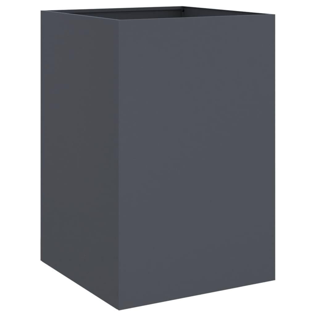 PFLANZKÜBEL Anthrazit 52/48/75 Cm Stahl - Anthrazit, Metall (52/75/48cm) - vidaXL
