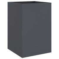 PFLANZKÜBEL Anthrazit 52/48/75 Cm Stahl - Anthrazit, Metall (52/75/48cm) - vidaXL