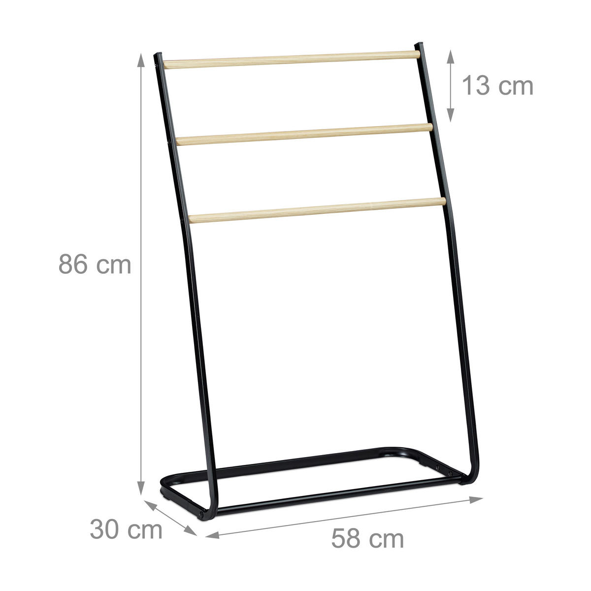 DRŽIAK na uteráky - viacfarebná, kov (58/86/30cm) - Relaxdays