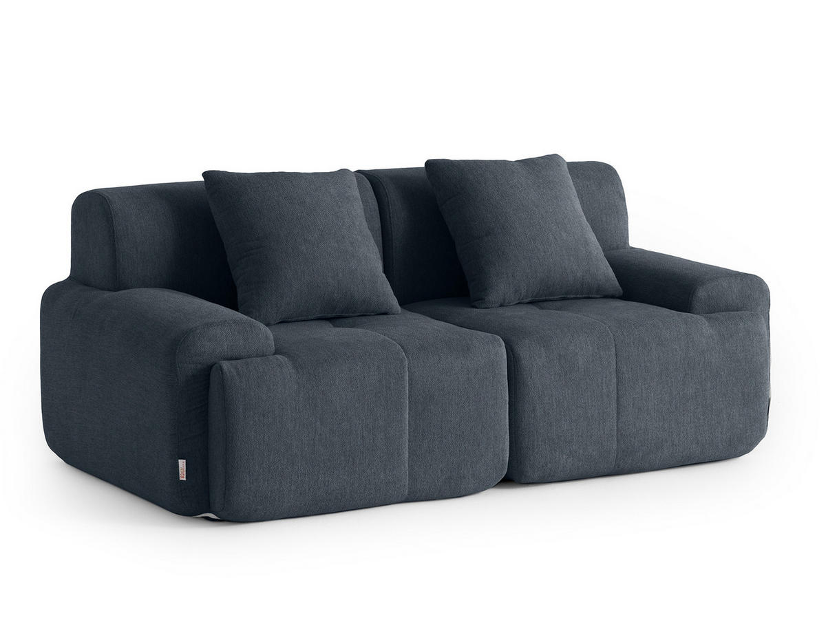 2-SITZER-SOFA Chenille Blaugrau - Blaugrau, Textil (180/73/95cm) - MILYsofa