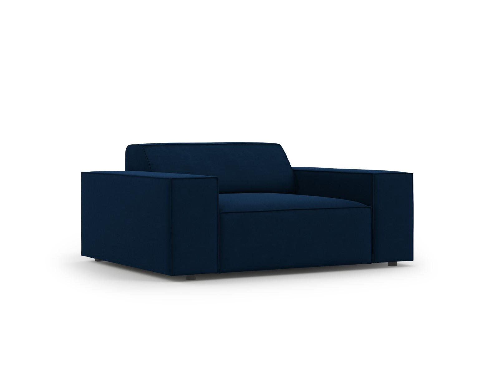 SESSEL Jodie aus Samt königsblau - Blau, Textil (102/70/124cm) - Micadoni