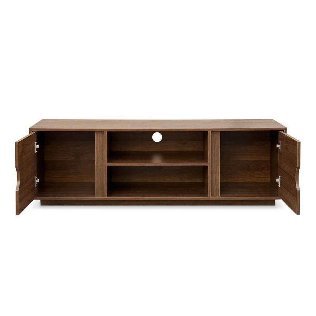 TV-LOWBOARD Sven 140cm, 2 türen Walnuss-Finish Skandinavisches - Nussbaumfarben, Holzwerkstoff (140/45/40cm) - Sicaan
