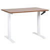 SCHREIBTISCH braunweiß 120/72 cm manuell höhenverstellbar Destin III - Dunkelbraun/Weiß, Holz (72/120/74cm) - Beliani