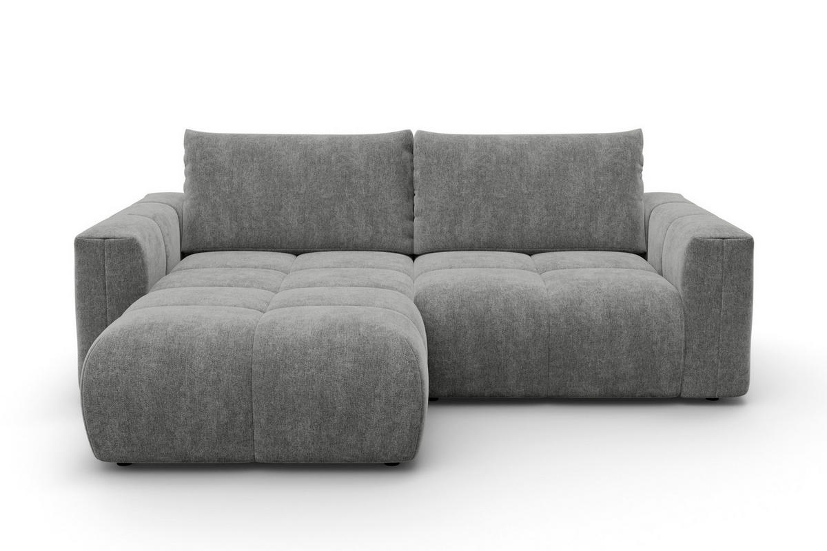 ECKSOFA VERONA 3-Sitzer links, Grau - Schwarz/Grau, Holz/Textil (224/173cm) - Courtois Laville