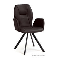 ARMLEHNSTUHL (4er-Set) Denna 58x92x60 Schwarz/Espresso - Dunkelbraun/Schwarz, Kunststoff (60/92/58cm) - 58aufmkessel