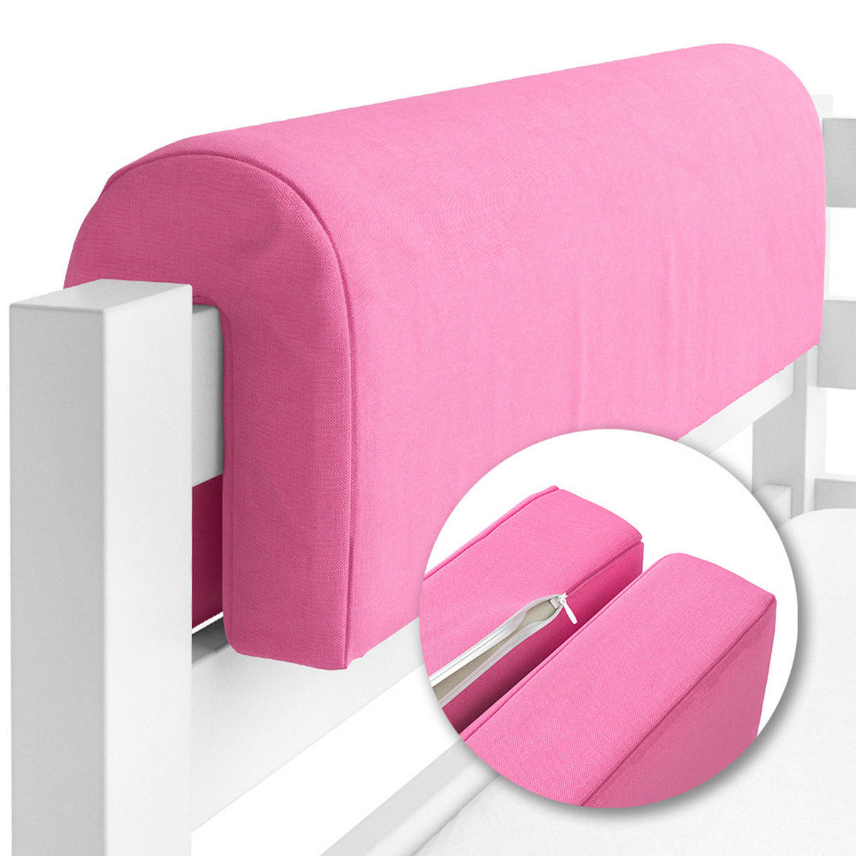 BETTUMRANDUNG Rosa 70 x 20 cm - Pink, Textil (70/20/14cm) - VitaliSpa