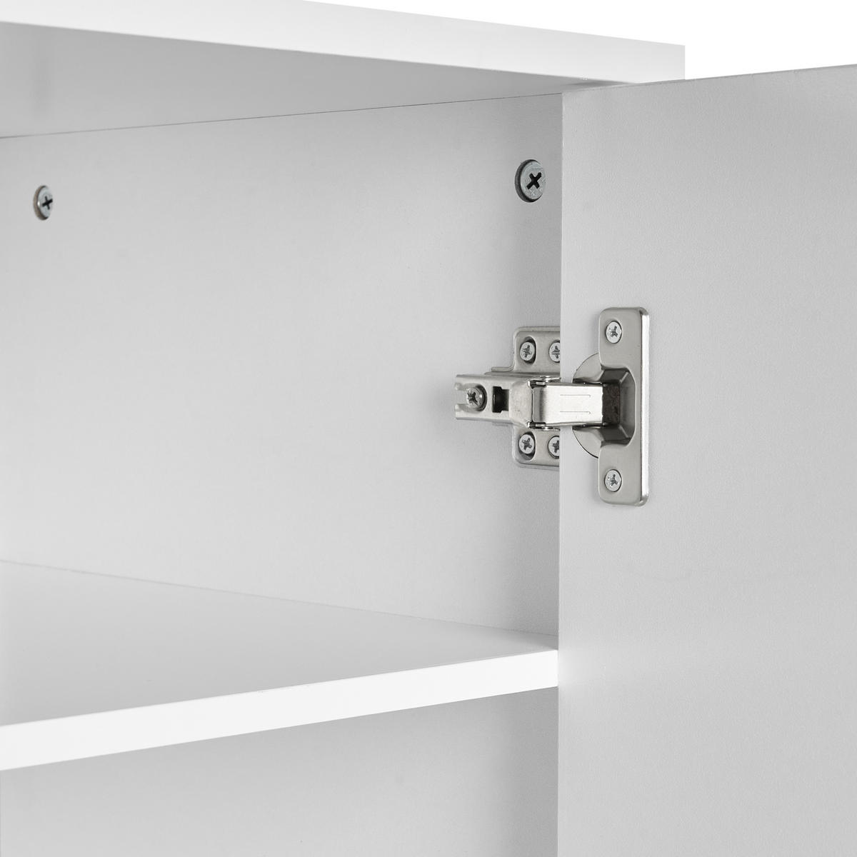 DULAP DE PANTOFI alb Canberra - alb, compozit lemnos (43/170/40cm) - Beliani