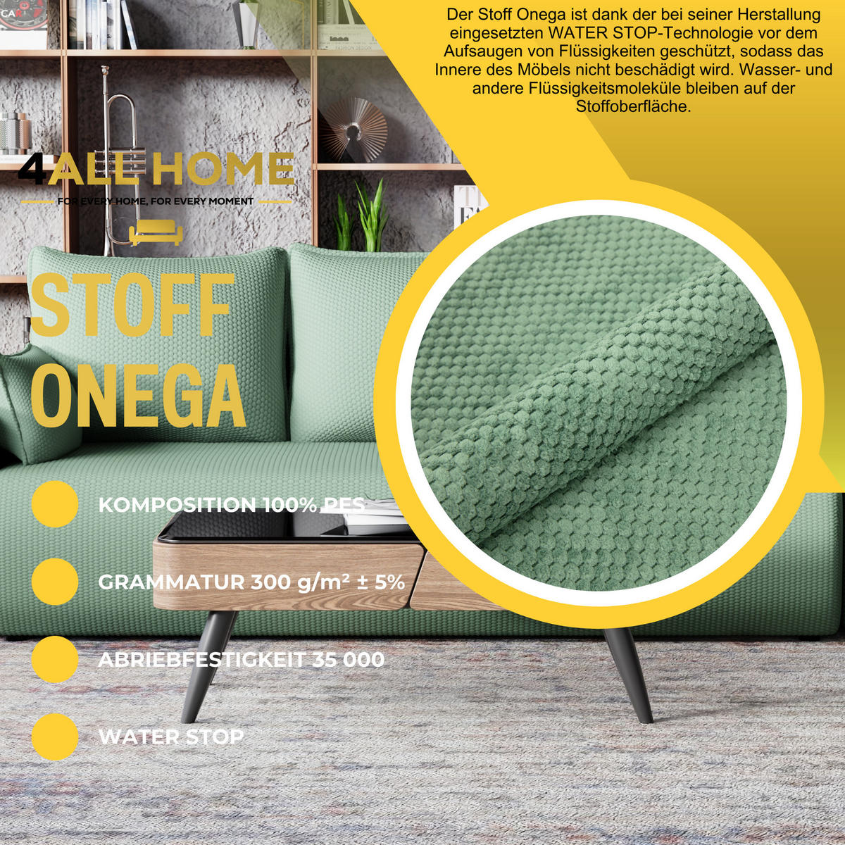 SOFA Bubi mit Bettkasten und Schlaffunktion, Cordstoff - Mintgrün, Holzwerkstoff (242/85/95cm)