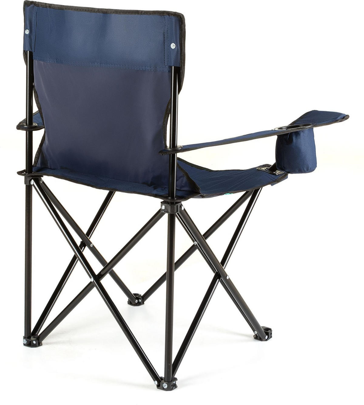 GARTEN-RELAXSESSEL mit Getränkehalter & Tragetasche - Dunkelblau, Textil (75/80/50cm) - Outtec