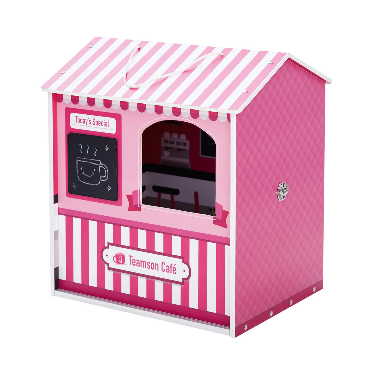 STANDTCAFE Puppenhaus, Rosa, 40cm - Pink, Holz (29.2/40/29.8cm) - Teamson Kids