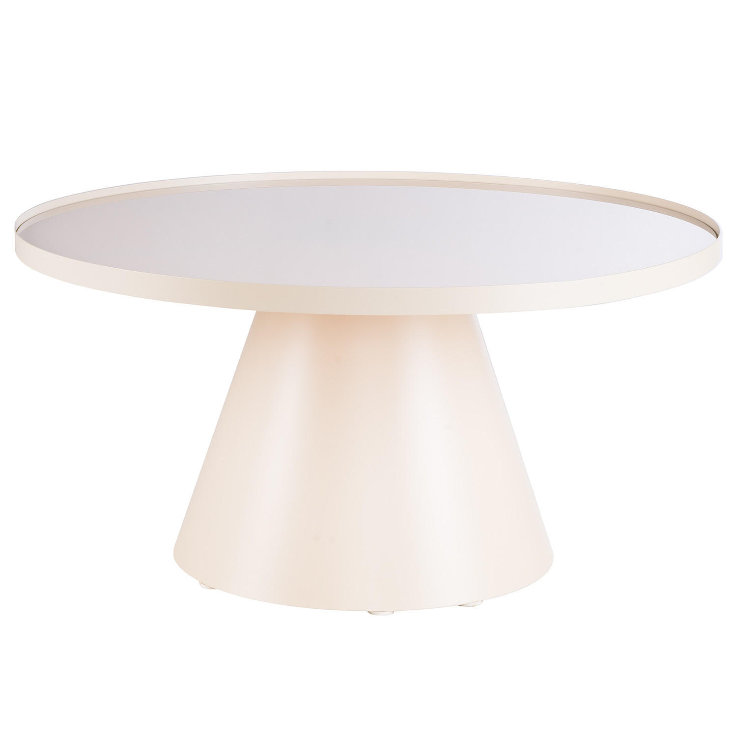 HOME24 Couchtisch Boehmer - Kaschmir, Glas/Metall (80/80/40cm) - home24