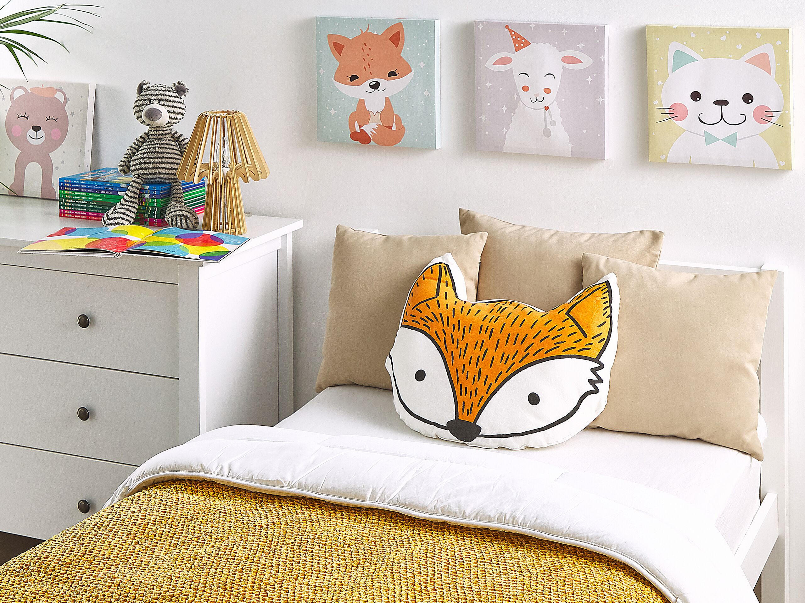 DEKOKISSEN Orange 40/50 cm Vadodara - Orange, Naturmaterialien/Textil (40/50cm) - Beliani