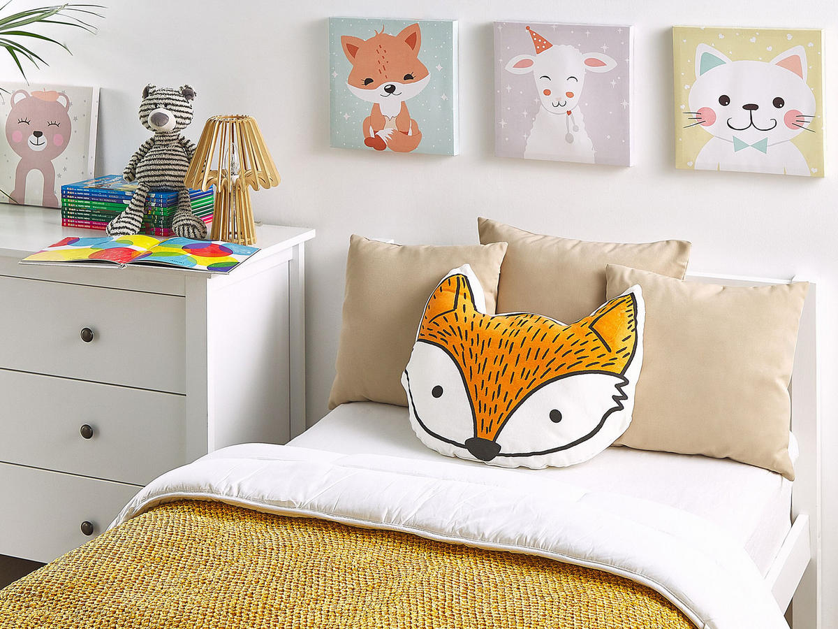 DEKOKISSEN Orange 40/50 cm Vadodara - Orange, Naturmaterialien/Textil (40/50cm) - Beliani