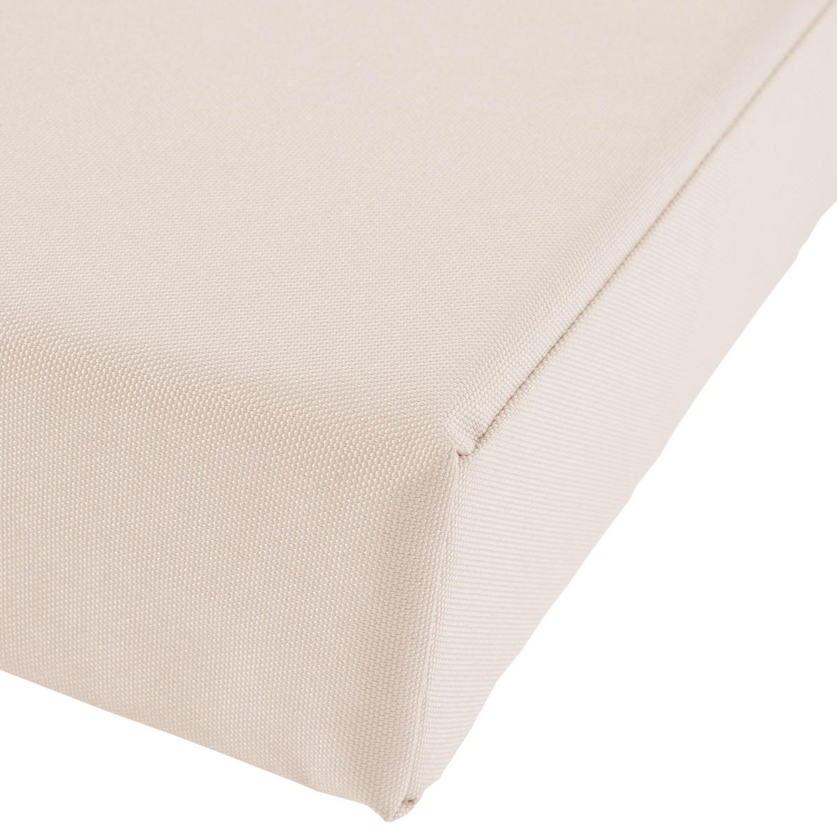 SITZKISSEN eckig 186/48/8 cm Kunststoff Creme - Creme, Kunststoff/Textil (48/186/8cm) - CLP