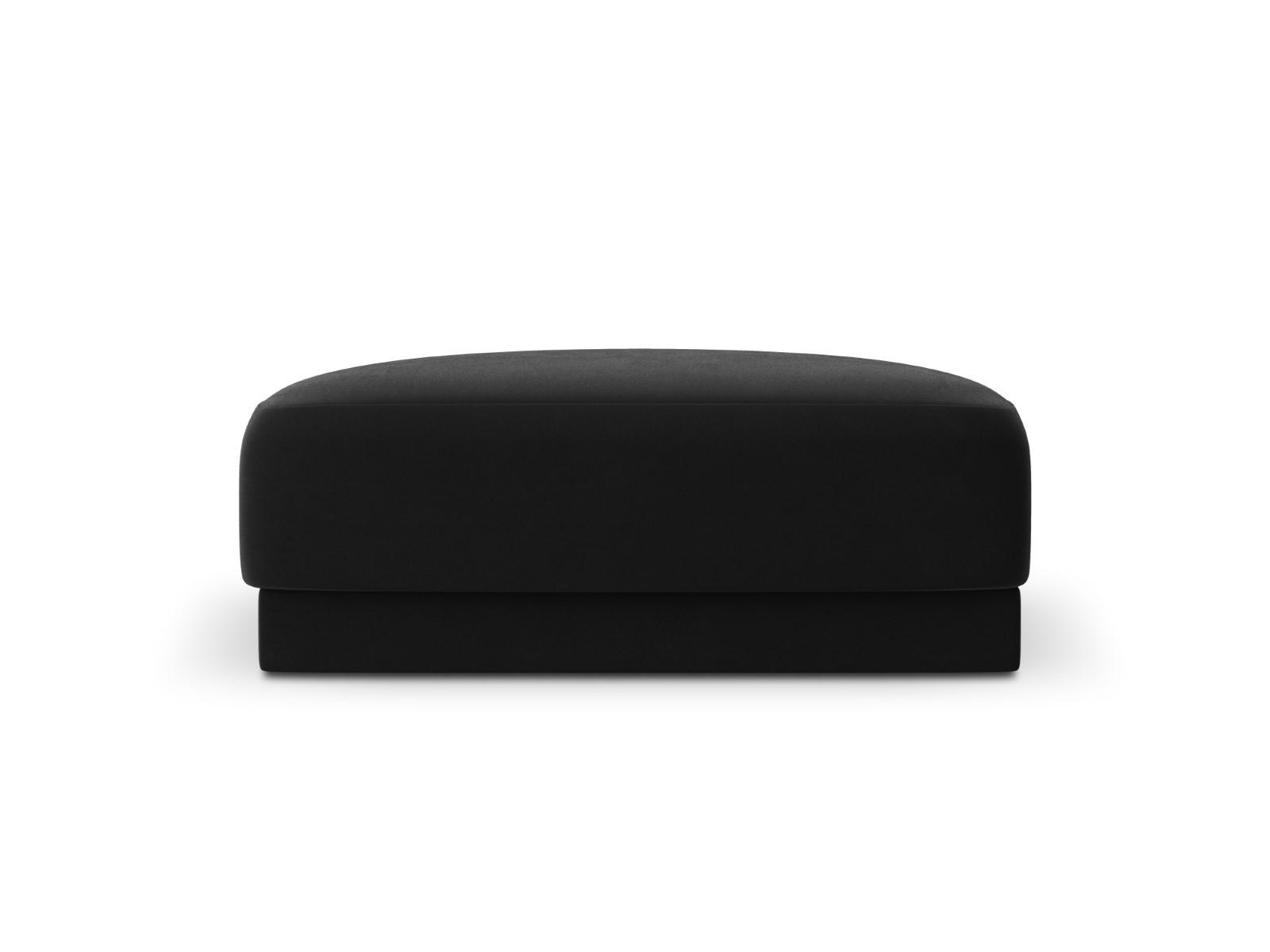 POUF Miley aus Samt schwarz - Schwarz, Textil (90/40/90cm) - Micadoni
