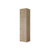 KLEIDERSCHRANK Elena 1D3S + Schrankaufsatz - Silberfarben/Sonoma Eiche, Holzwerkstoff/Kunststoff (60/246/53cm) - MIRJAN24