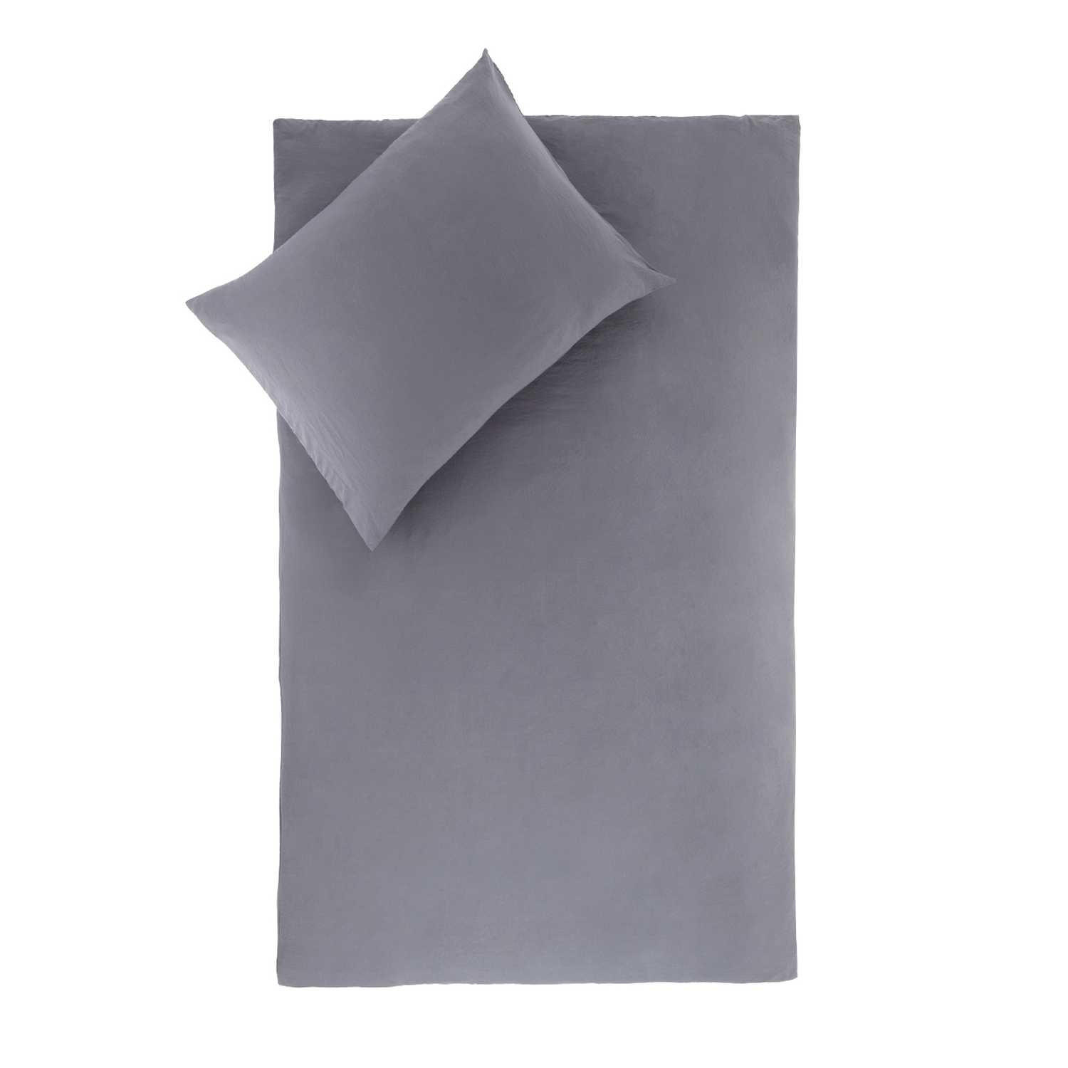 BETTWÄSCHE ENZYME STONE - Anthrazit, Textil (140/200cm) - Lieblings Ding