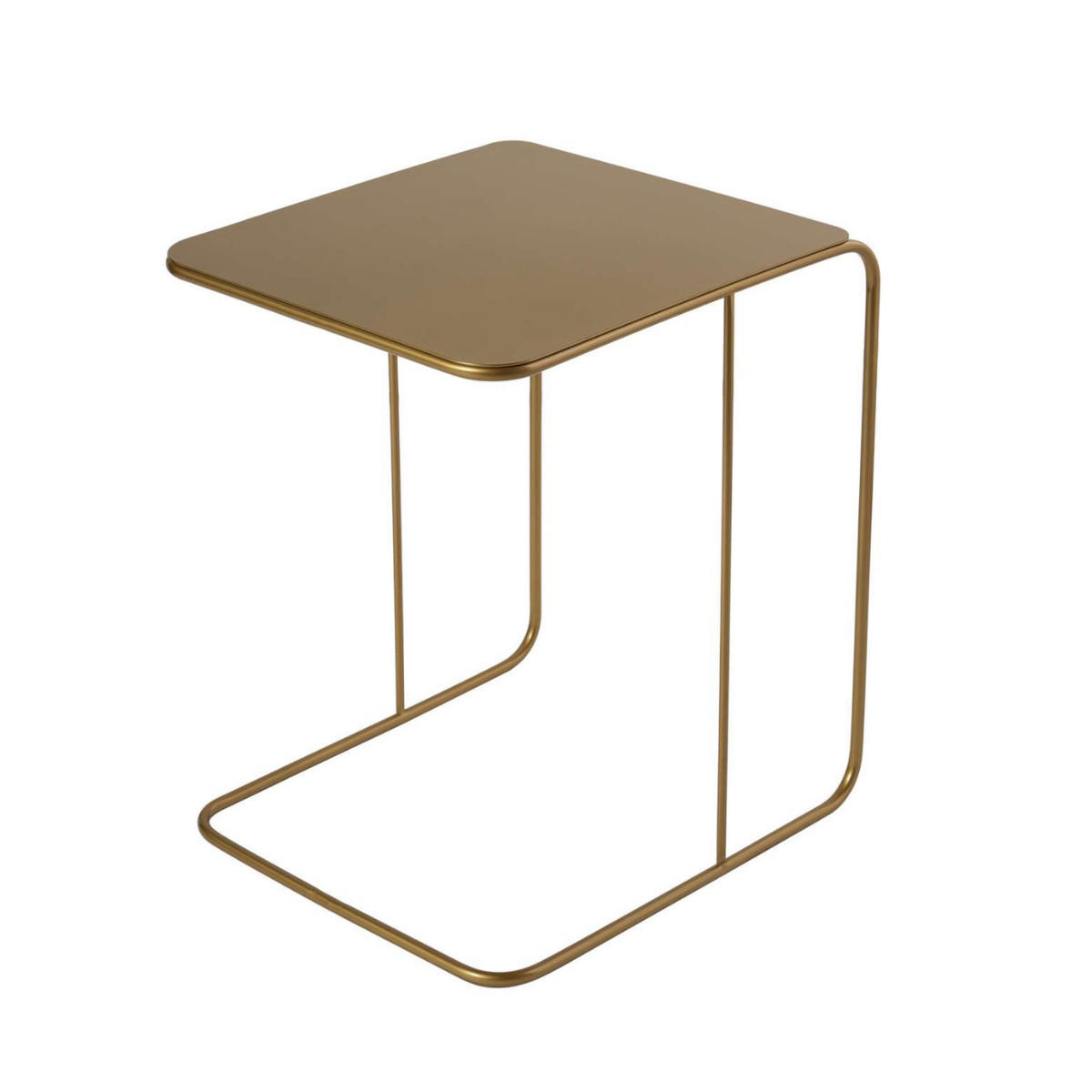 BEISTELLTISCH mit metallplatte 57/47/46 cm - Goldfarben, Metall (55/57/46cm) - Calicosy