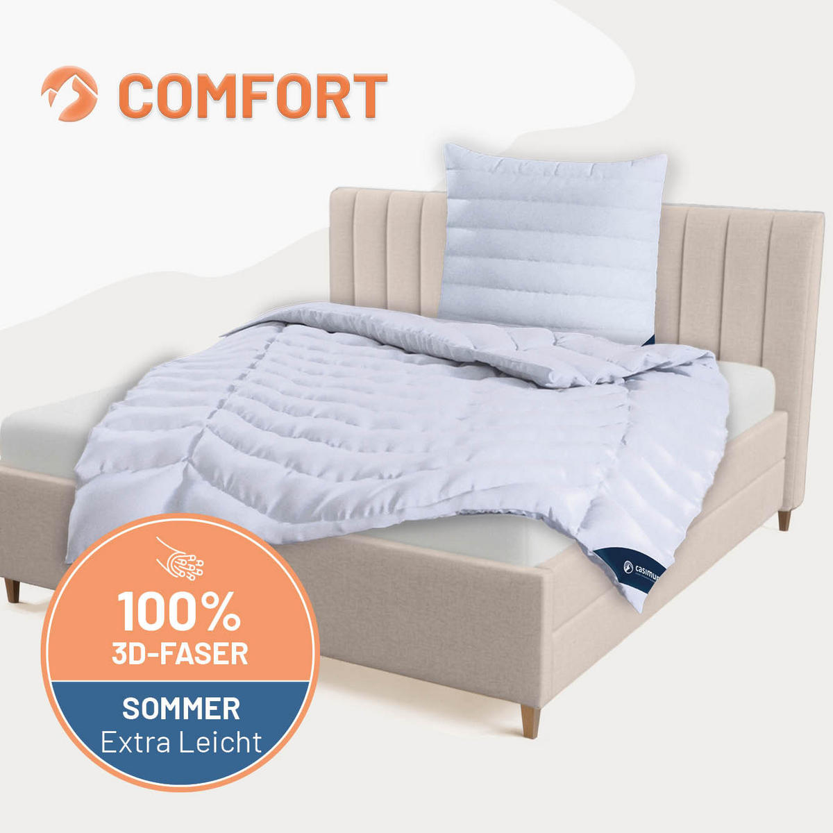 BETTDECKE 135x200 Extra Leicht, COMFORT - Weiß, Textil (135/200cm) - casimum