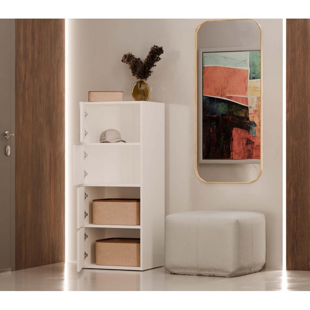 KOMMODE Weiß 50/119/40 - Weiß, Holzwerkstoff (50/119/40cm) - RAUMHIRSCH FURNITURE