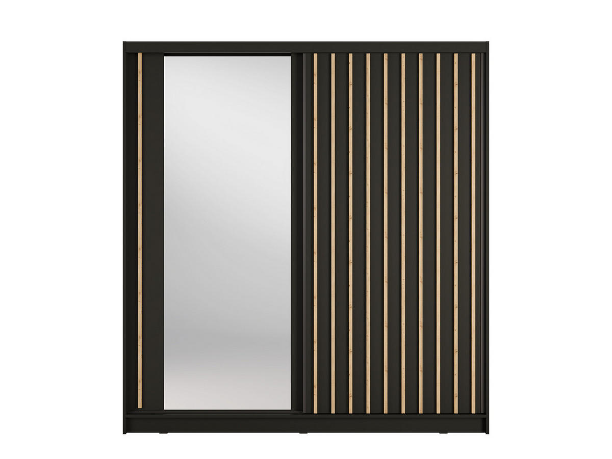 SCHIEBETÜRENSCHRANK ALUNA 11 - 205/215/62 cm 2-Türig Grau Graphite/Artsian Oak - Eiche Artisan/Grau, Holz/Holzwerkstoff (205/215/62cm)