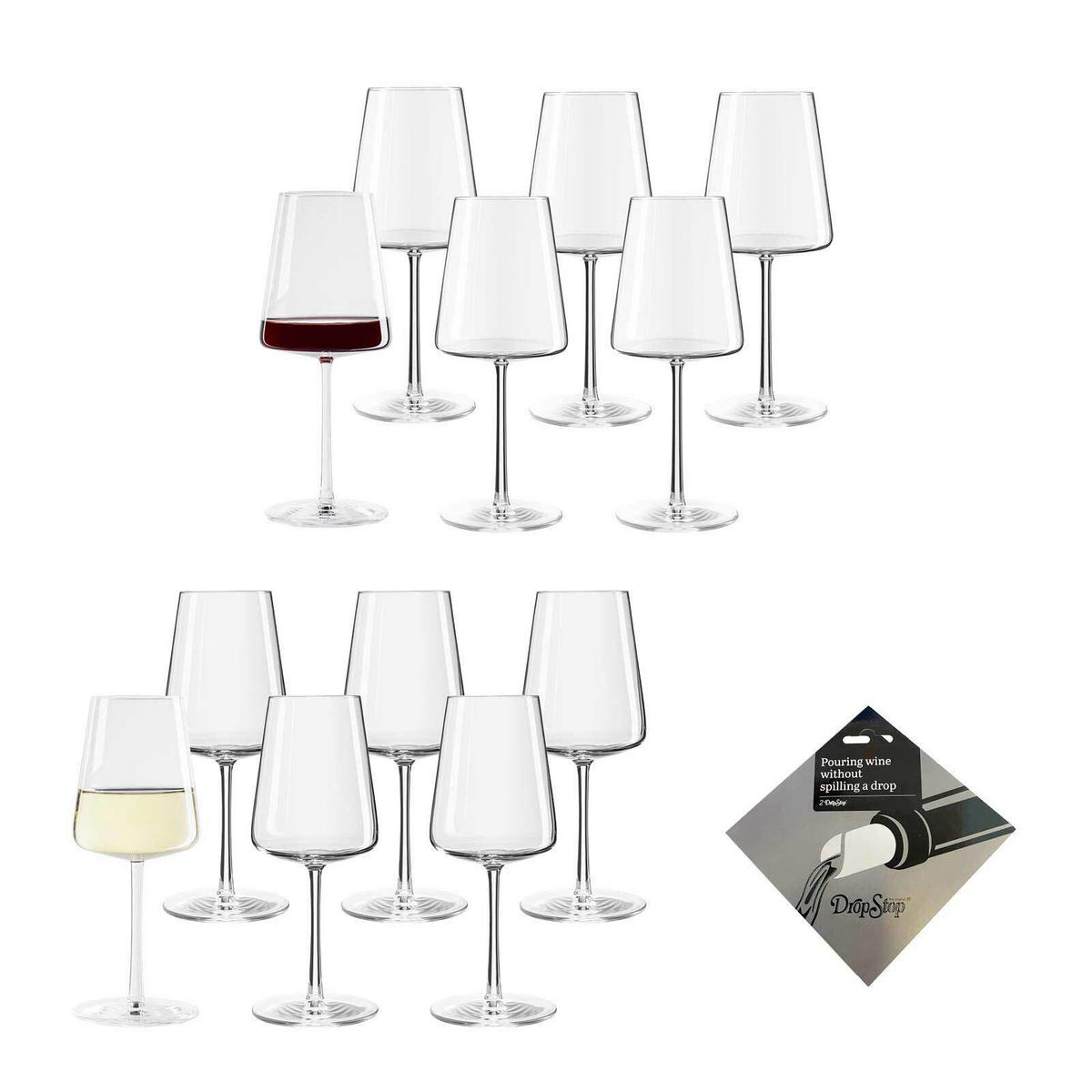 WEINGLÄSER + WEINAUSGIESSER Power transparent - Transparent, Glas - Stölzle Lausitz