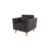 SESSEL Mario Graphit Microfaser - Graphitfarben/Naturfarben, Holz/Textil (96/90/89cm) - S-Style Möbel
