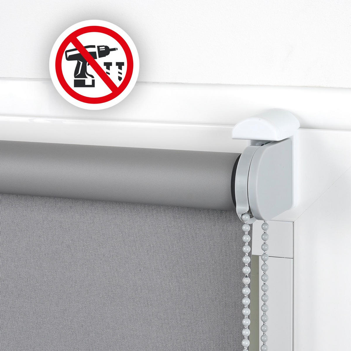 VERDUNKELUNGSROLLO Moon Easyfix Grau 45x180 - Graphitfarben, Kunststoff (45/180/1cm) - STORESDECO