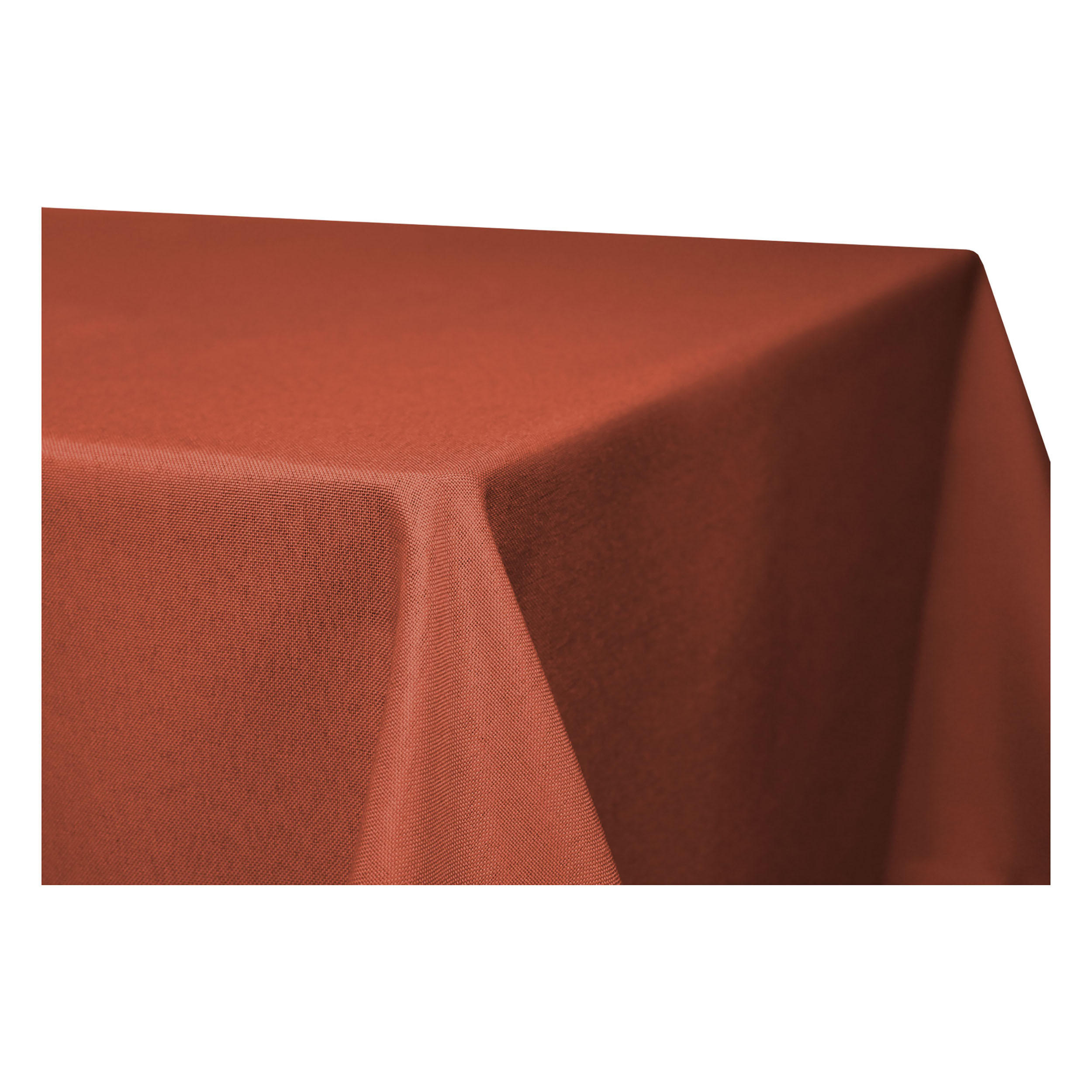 TISCHDECKE Leinenoptik 110/140 cm eckig Terracotta - Terracotta, Textil (110/140cm) - TiborTex