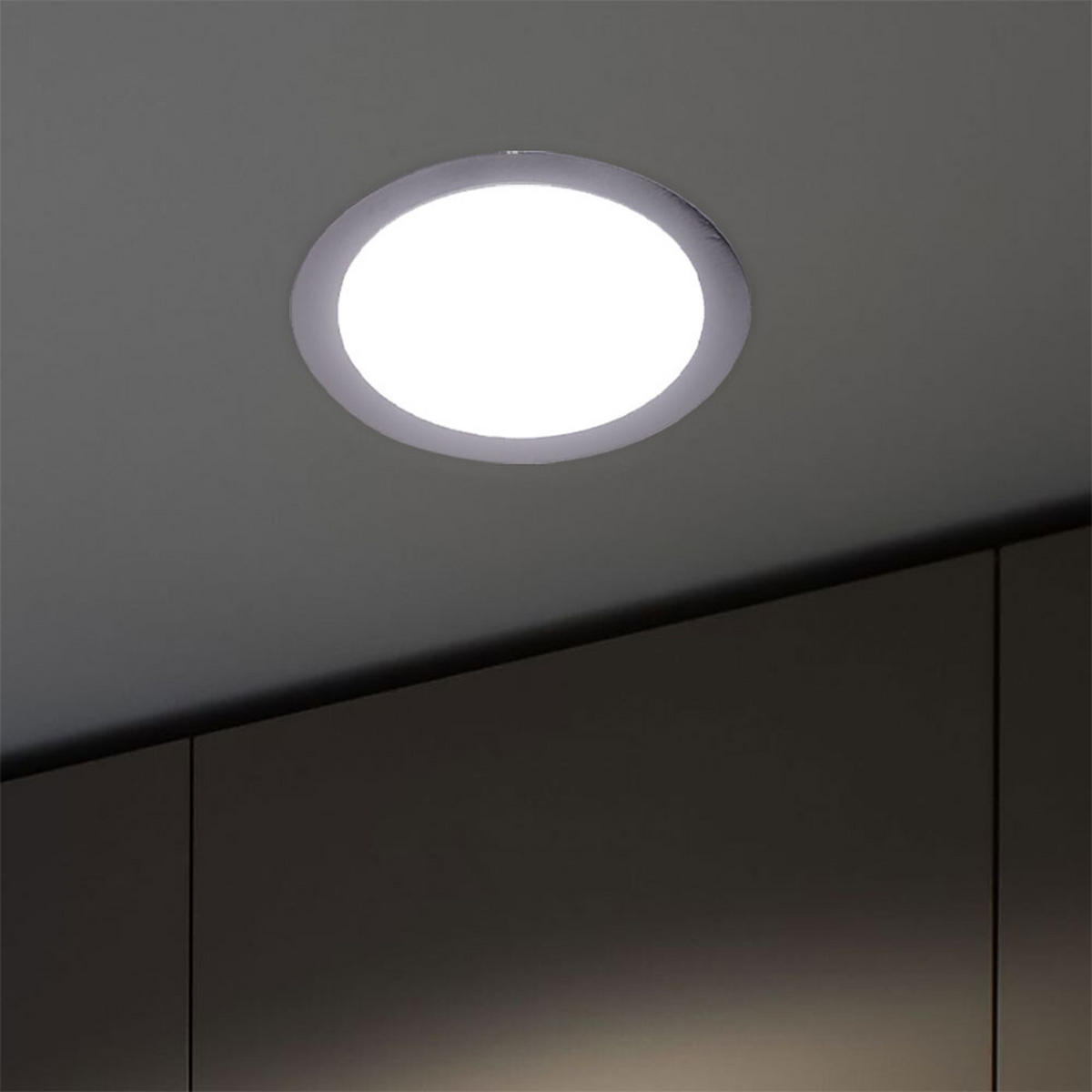 LED EINBAUSTRAHLER Weiß Chrom - Weiß, Metall (8.5/8.5/1.5cm)