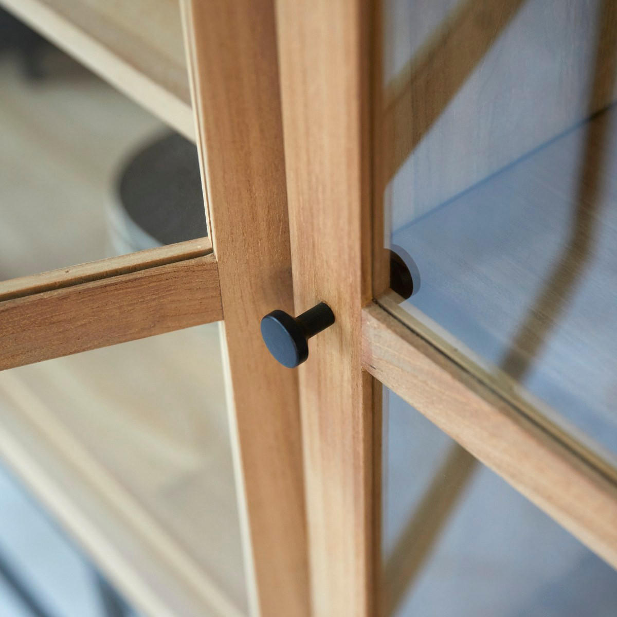 VITRINENSCHRANK Babeth Natur aus Teak - Naturfarben, Holz (160/122/45cm) - Tikamoon