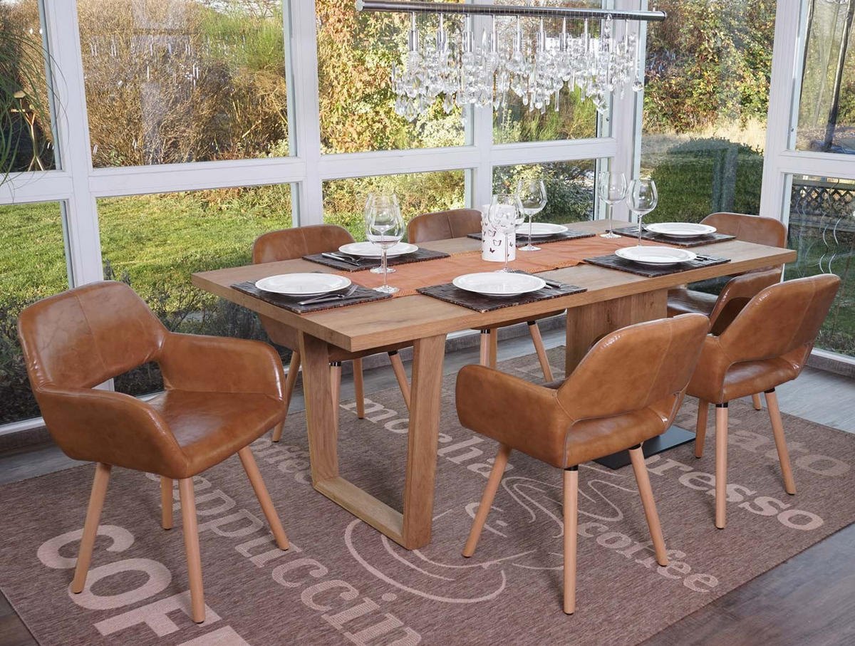 ESSZIMMERSTUHL Braun 6er-Set - Braun, Textil (56/78/57cm) - MCW