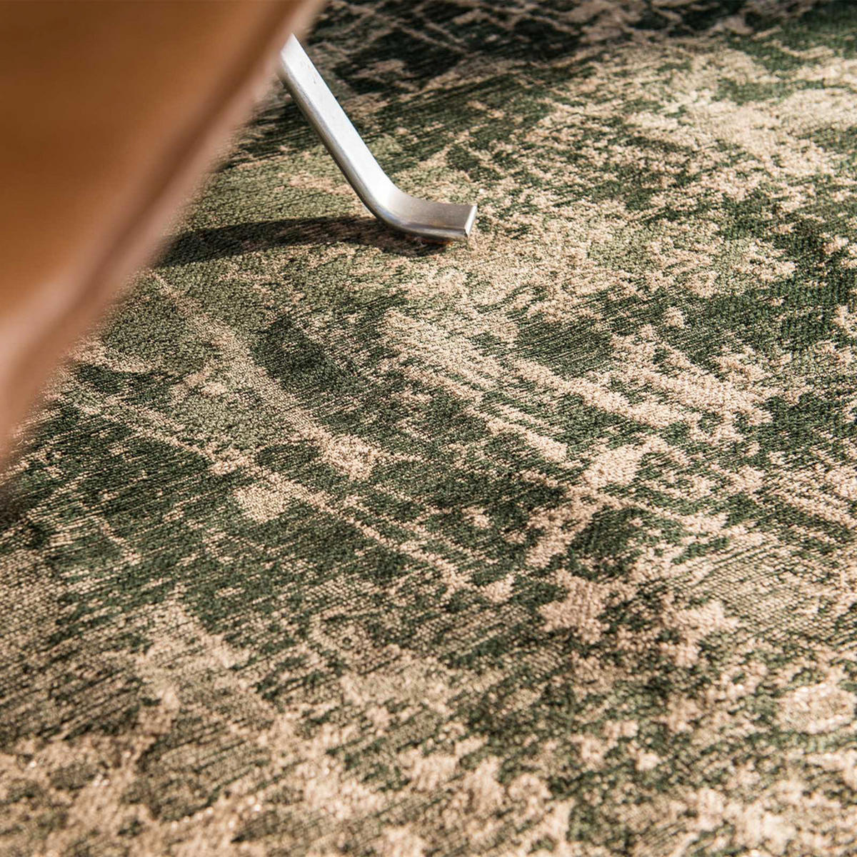 TEPPICH Dark Pine Mad Men 140/140 cm - Grün, Textil (140/140cm) - Louis De Poortere