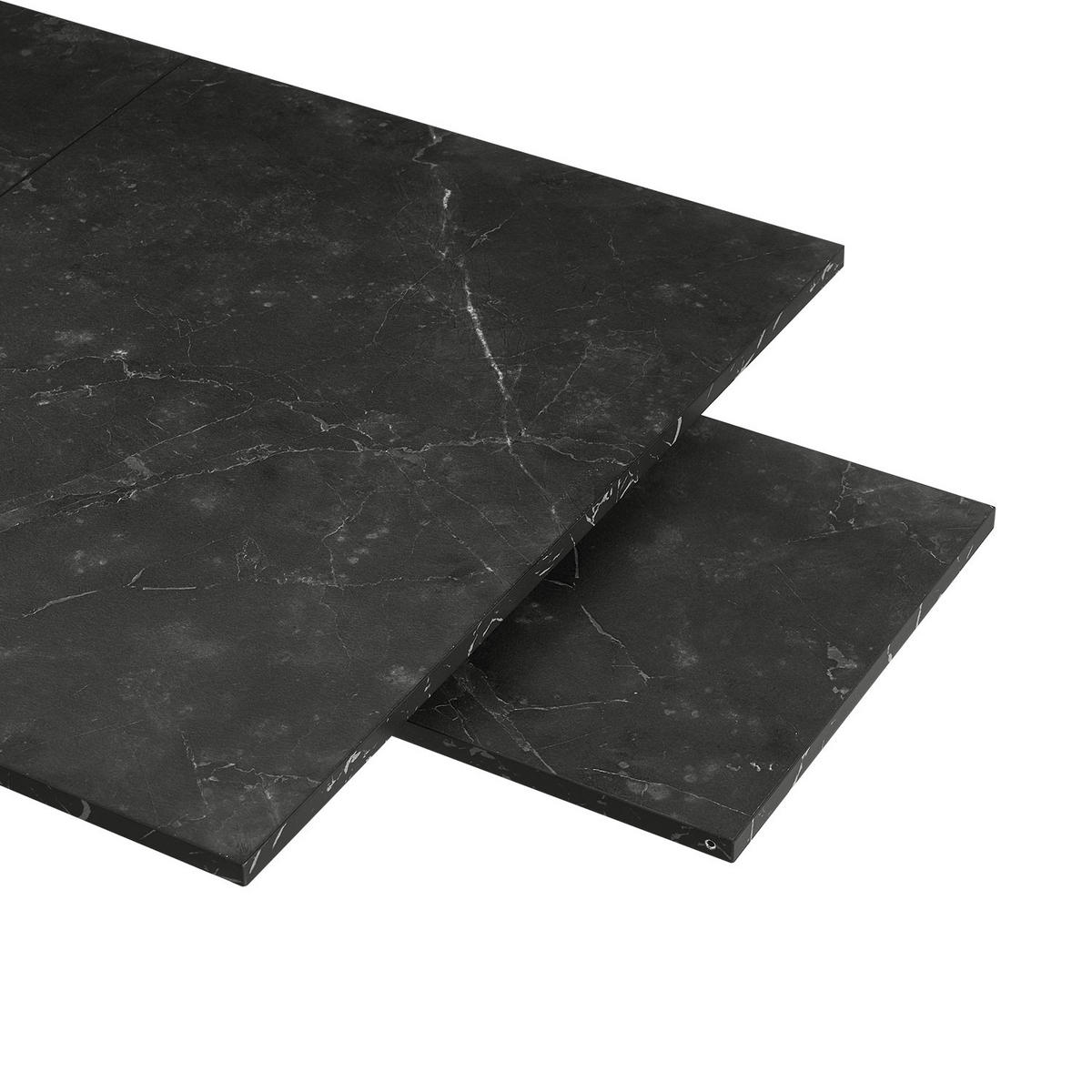 ESSTISCH MARA 120-160/80/76 cm Marmor Schwarz ausziehbar - Schwarz, Holz (80/120/76cm) - B&D Home