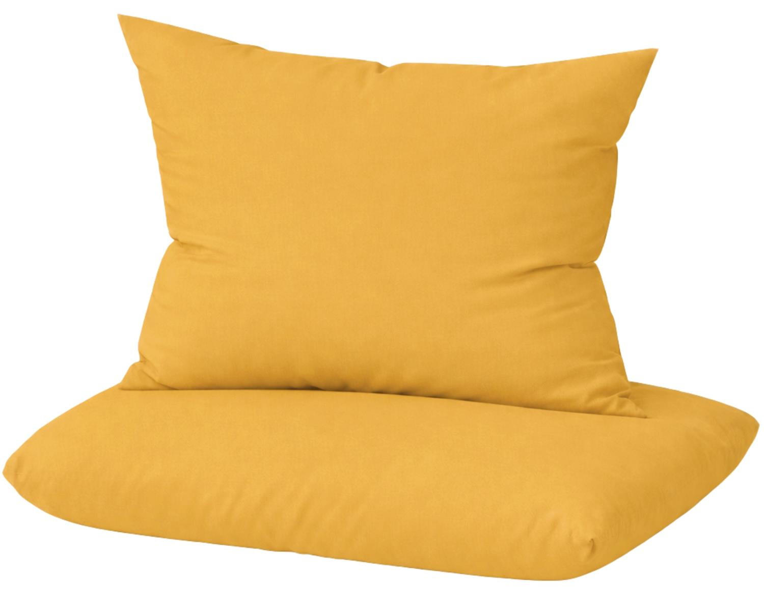 KISSENBEZUG Mako Satin 40x80 cm aus 100% Baumwolle, Kopfkissenbezug 40 x 80 im 2er Set - Gold - Goldfarben, Textil (80/40cm) - Carpe Sonno