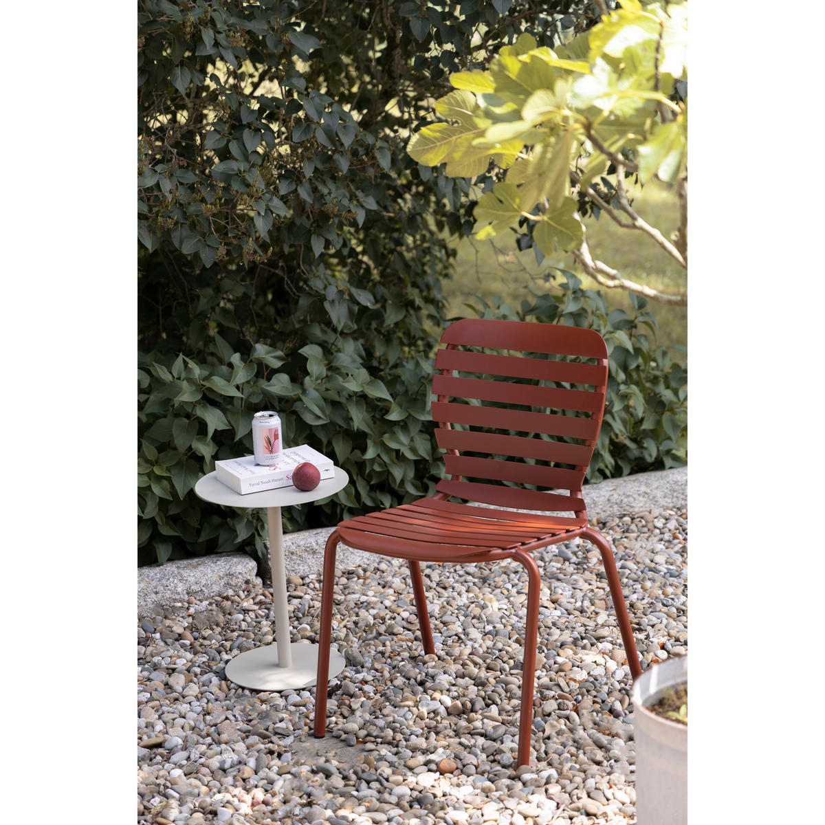 GARTENSTUHL Vondel Rot - 2 er Set - Rot, Metall (64.7/82.8/58.2cm) - Zuiver