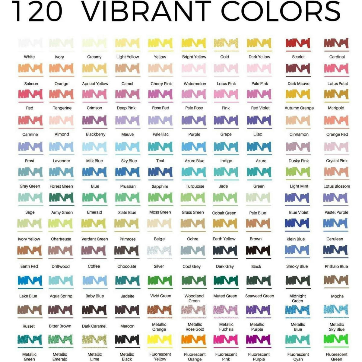 ACRYLSTIFTE Set 120 Farben Dual Tip - Multicolor, Kunststoff (10/10/15cm)