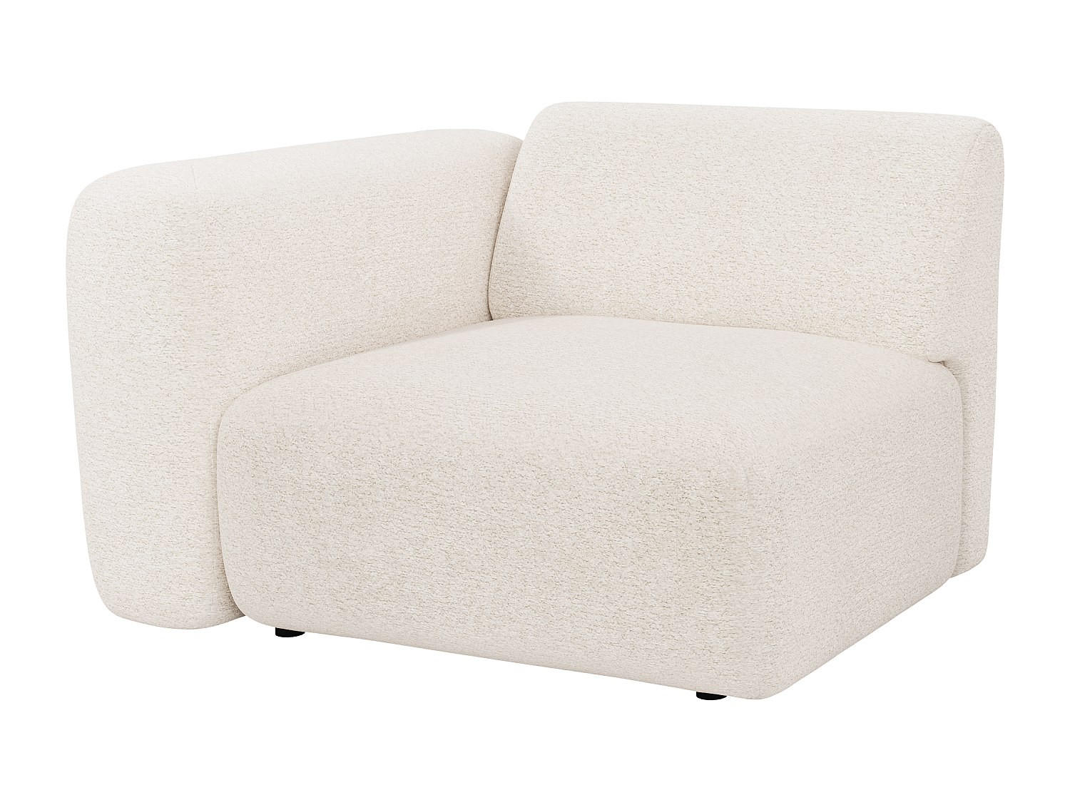 SESSEL mit gerader Rückenlehne - 1 Person - stoff - weiß Pogni - Weiß, Textil (103/73/97cm) - Vente-Unique