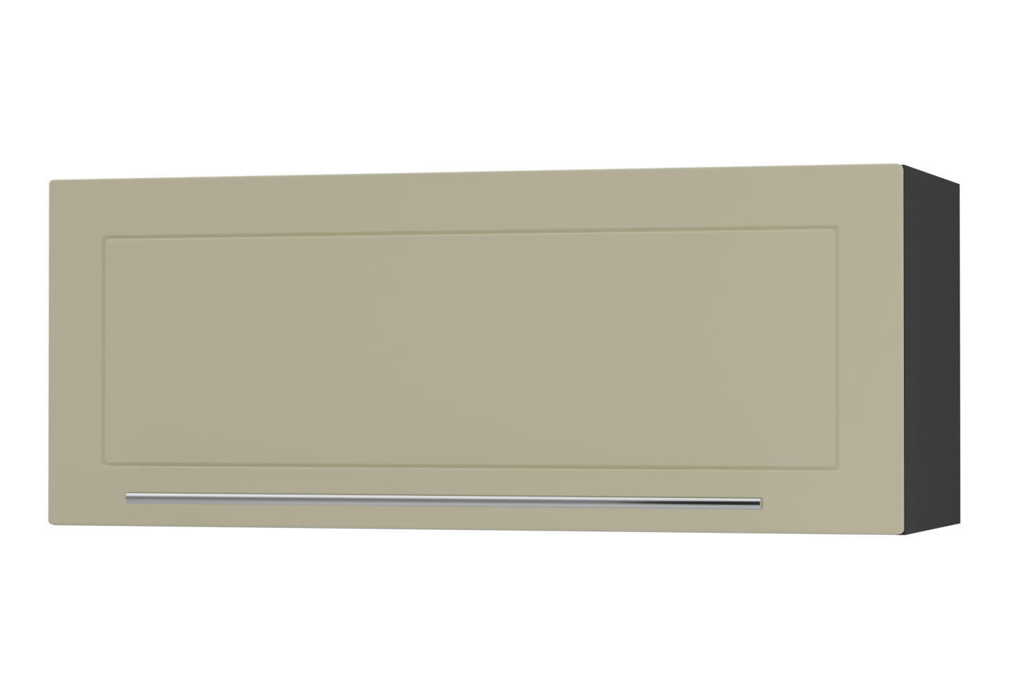 KLAPPHÄNGESCHRANK Kvantum W4B/90 Vanille Matt / Schwarz Matt 90 / 32,5 / 36cm - Creme/Schwarz, Holz/Holzwerkstoff (90/36/32.5cm) - Feldmann-Wohnen