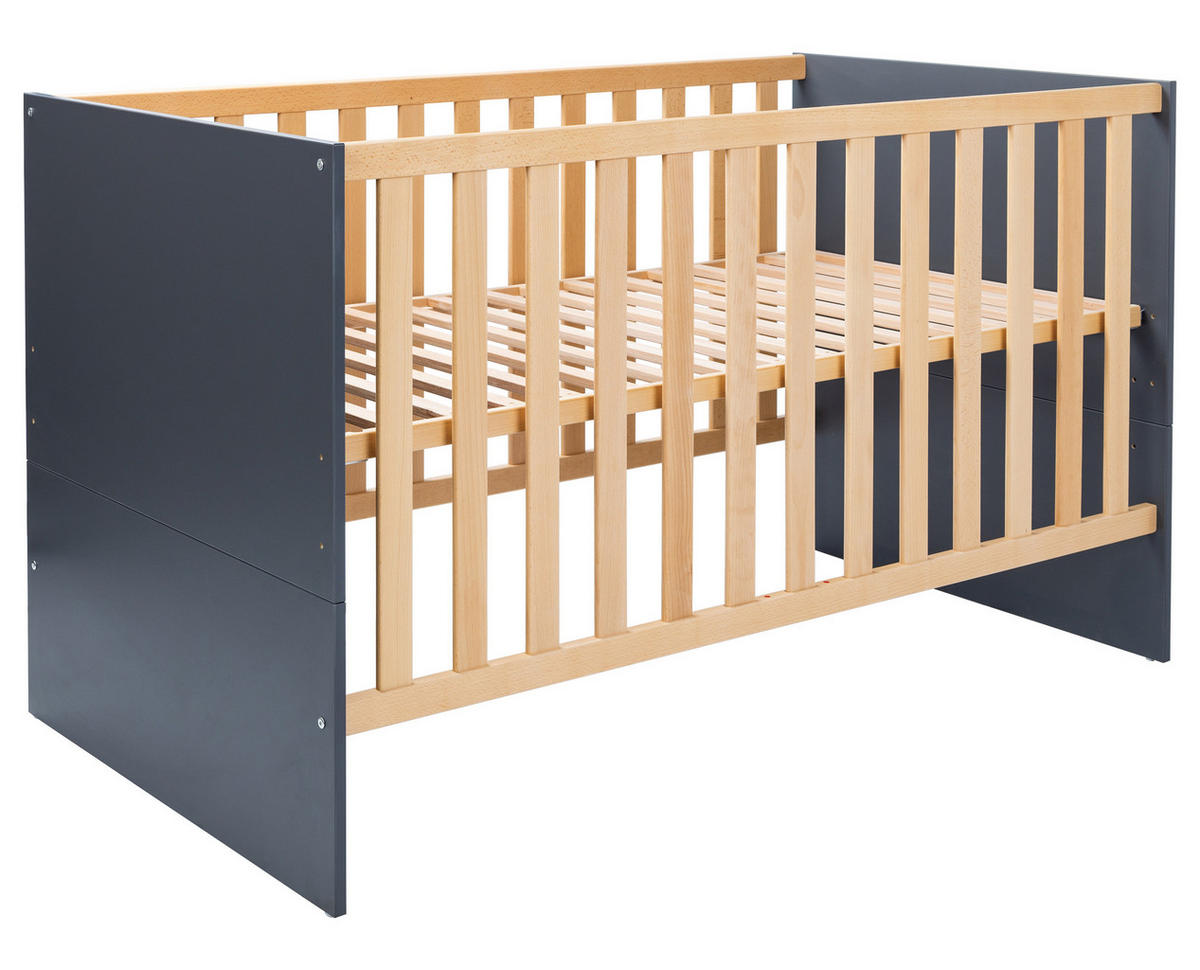 BABYZIMMER Mega-Set Alessio 7-tlg. - Anthrazit/Silberfarben, Holzwerkstoff/Kunststoff (1/1/1cm) - arthur berndt
