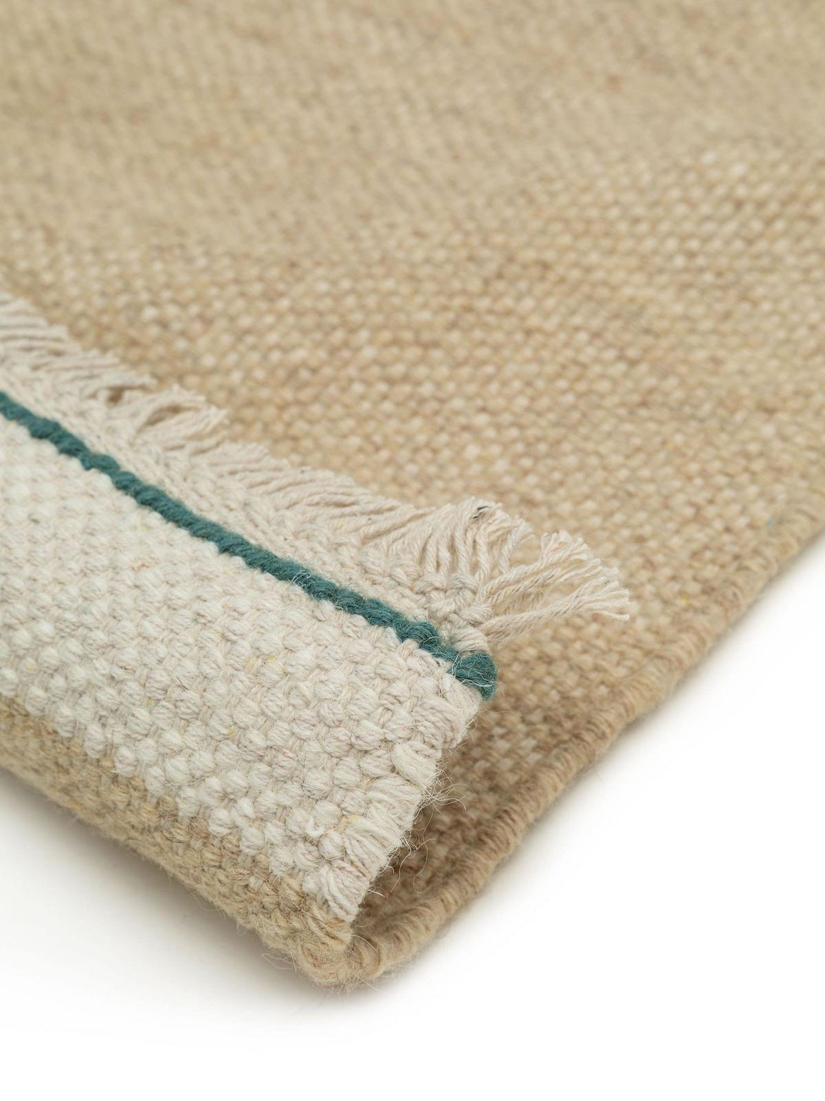 TEPPICH Wollteppich Karla Beige - Beige, Naturmaterialien/Textil (200/1cm) - KUNSTLOFT