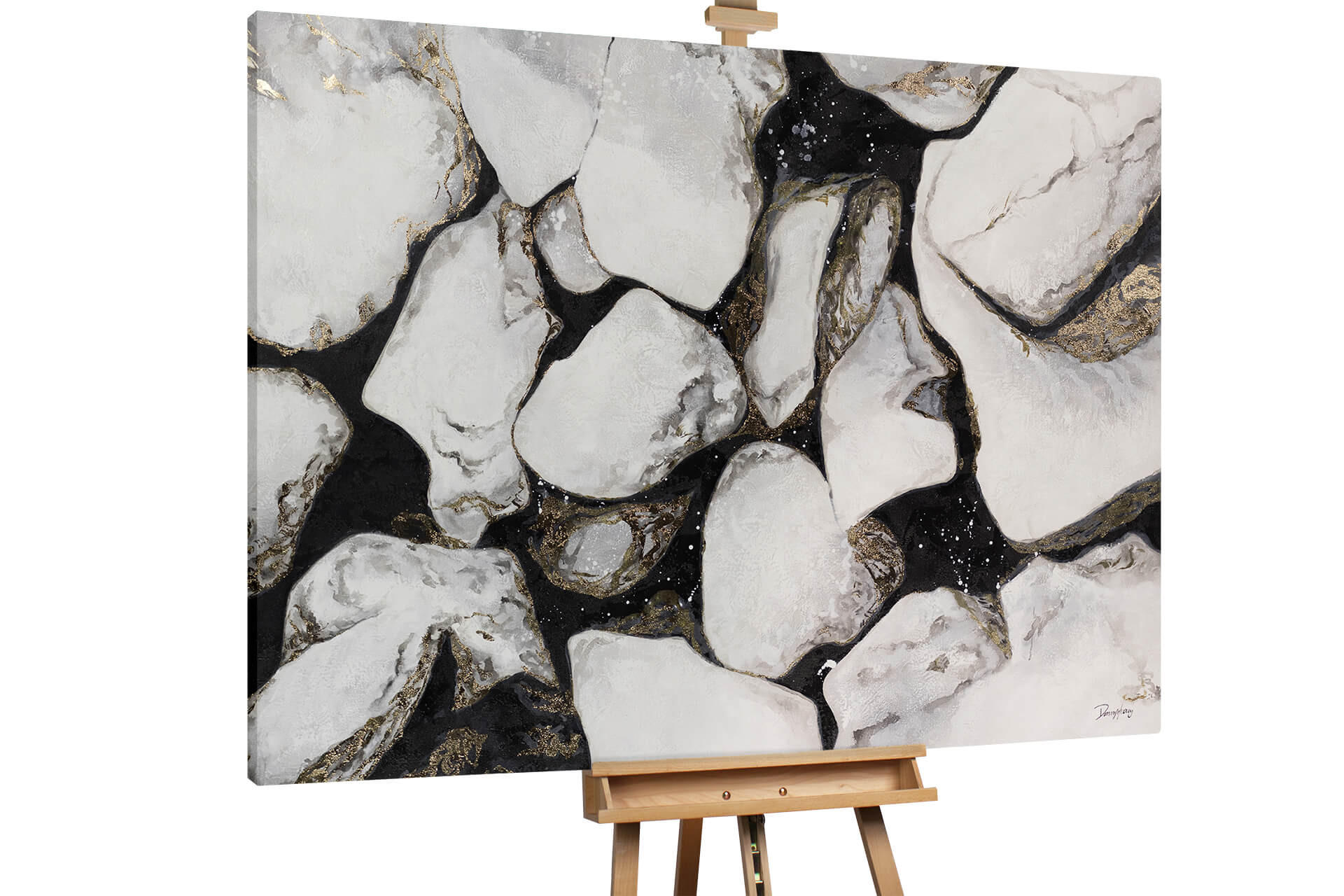 XXL ÖLGEMÄLDE 200/150 cm - Schwarz/Grau, Textil (200/150cm) - KUNSTLOFT